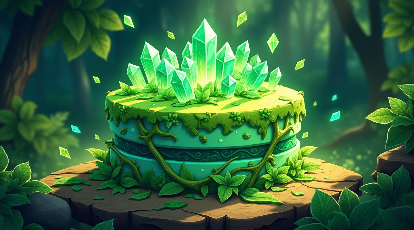 Torta de Cristal Verde